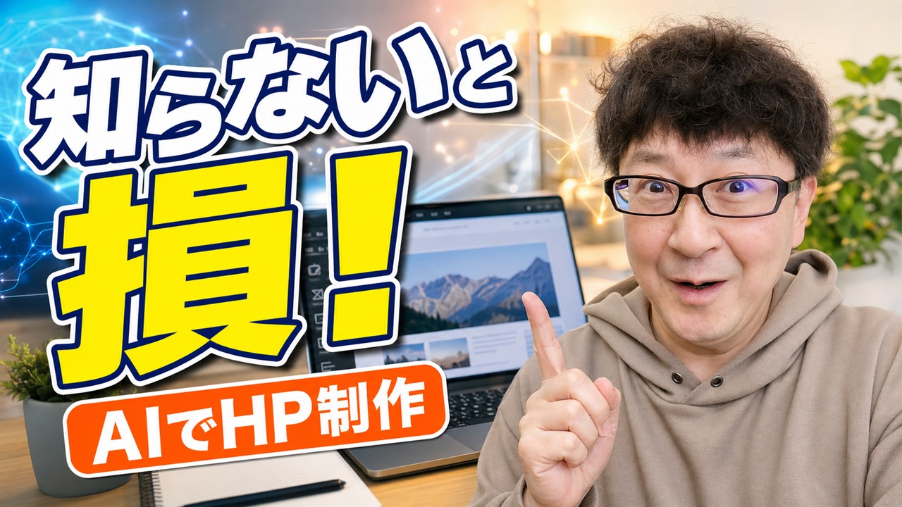 知らないと損!AIでホームページ制作を実演してみたのアイキャッチ画像